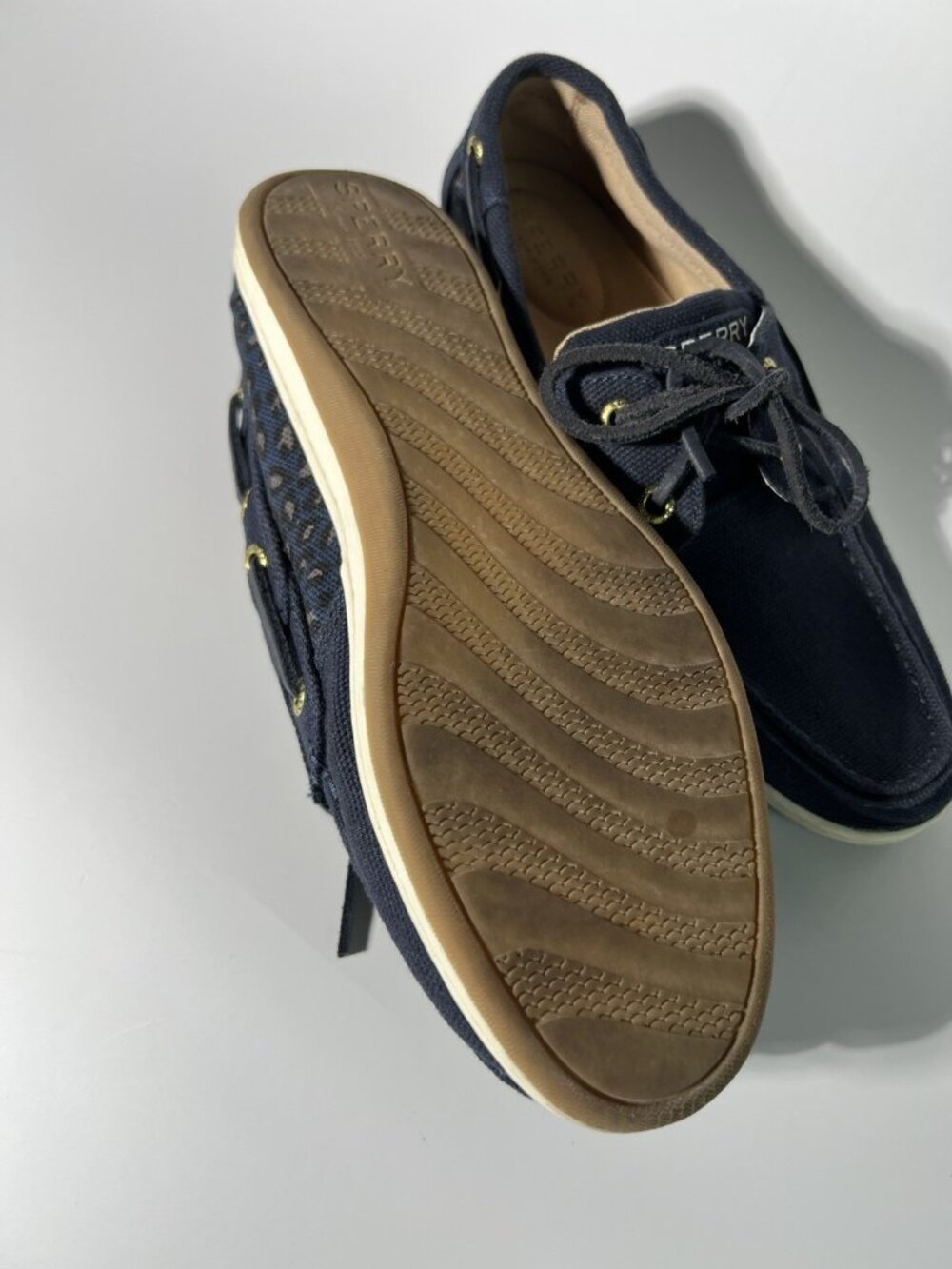 Sperry Koifish Boat Shoes Blue Canvas Women’s Size 8 - Picture 12 of 12